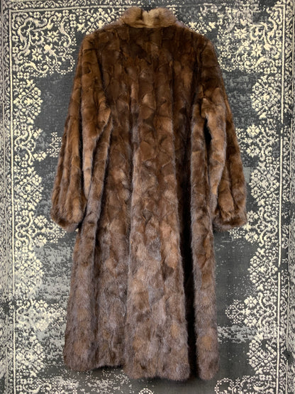 Vintage Full-Length Brown Mink Fur Coat