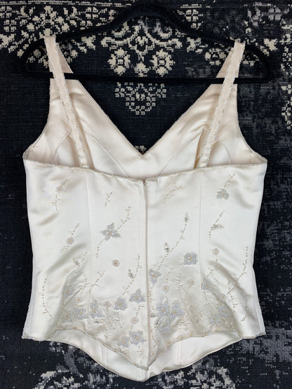 Women's Vintage Ivory Wedding Corset Top