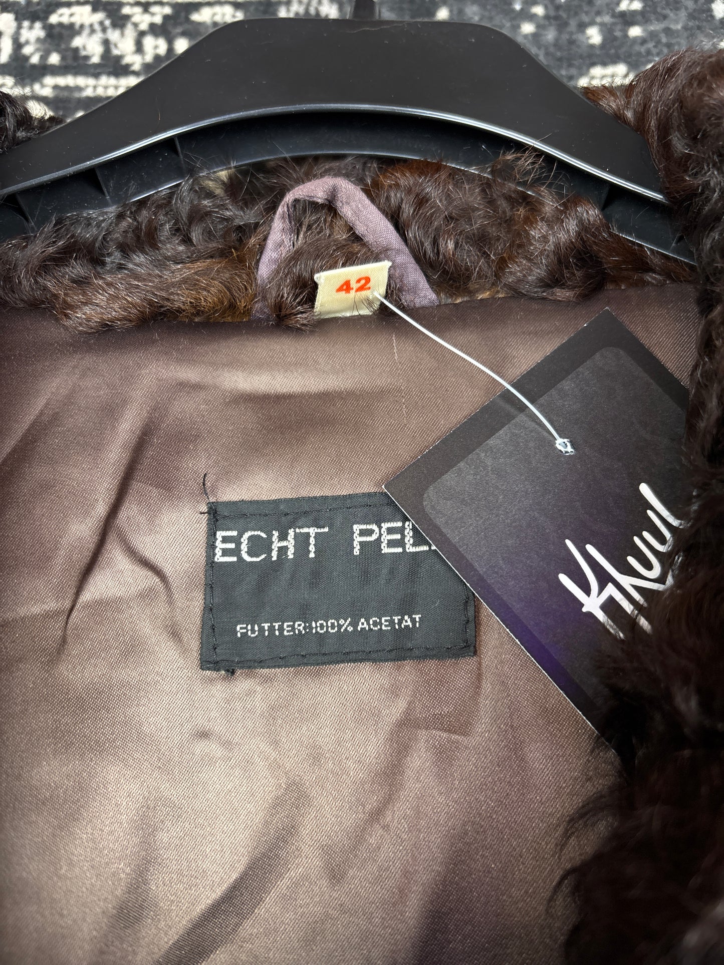 Women's Vintage Dark Brown Genuine Goat Fur Coat