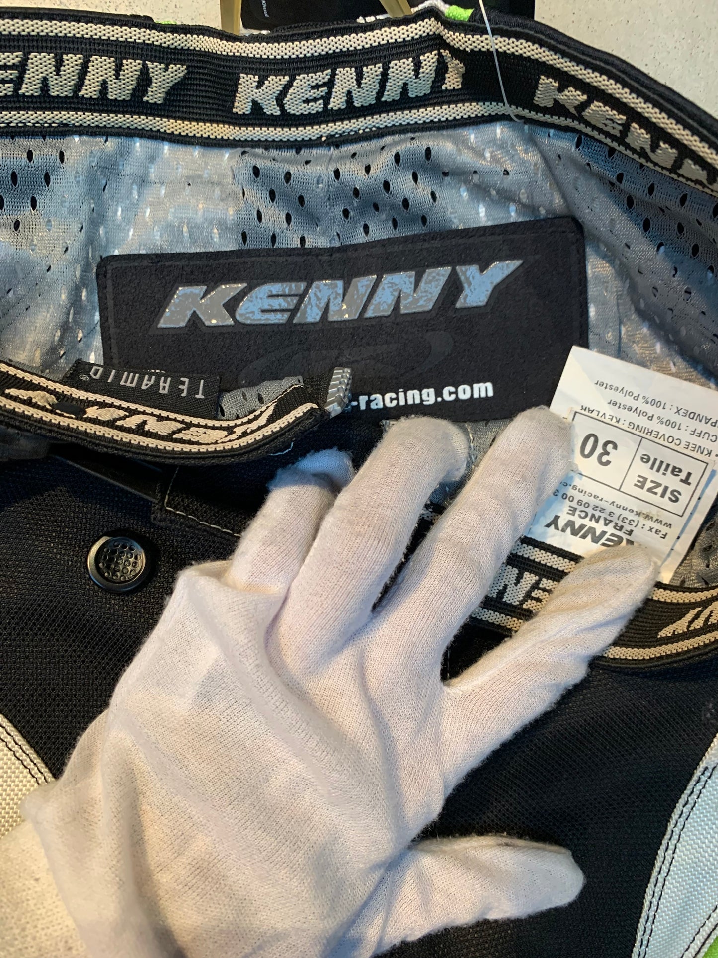 Men's Green, White & Black KENNY Professional Racing Pants