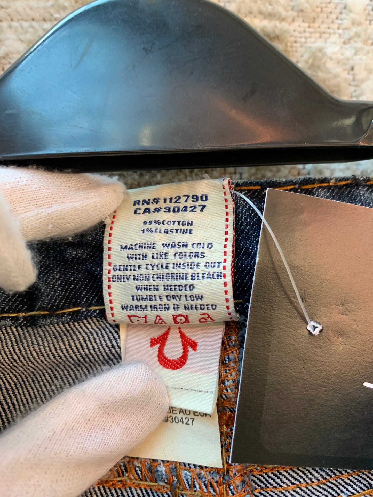 True Religion Rhinestone Straight Jeans