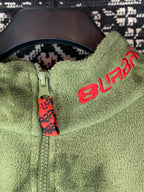 Men's Vintage Green Tie-Dye Fleece Pullover
