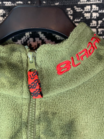 Men's Vintage Green Tie-Dye Fleece Pullover