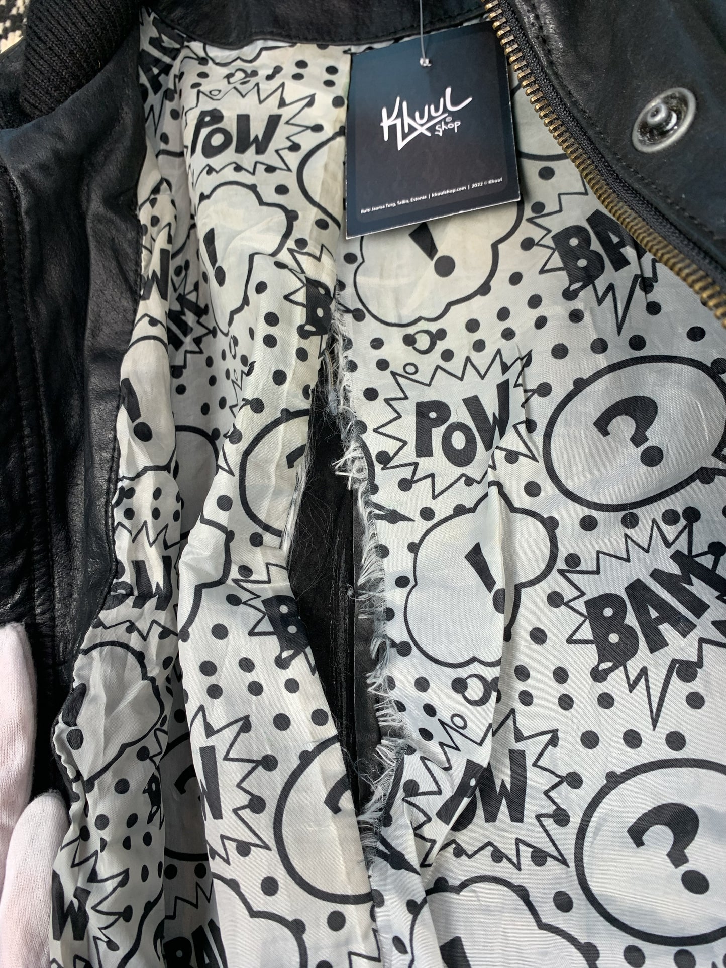 Unisex Y2K Black Faux Leather Bomber Jacket