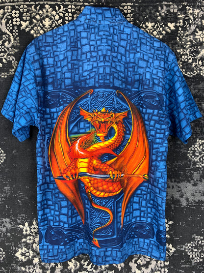 Here & There Blue Dragon Graphic Shirt