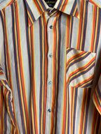 Aktuell 70s Striped Button Up Shirt