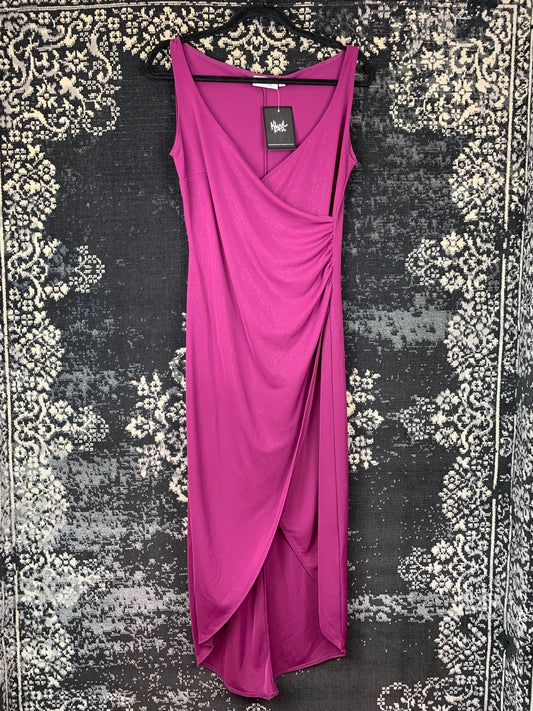 Y2K Women's Purple Shimmery Long Elegant Dress