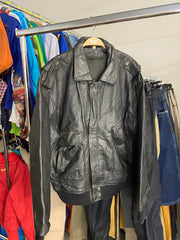 Vintage Men's Black Leather Jacket Size XL Timeless Style Essential Biker Look