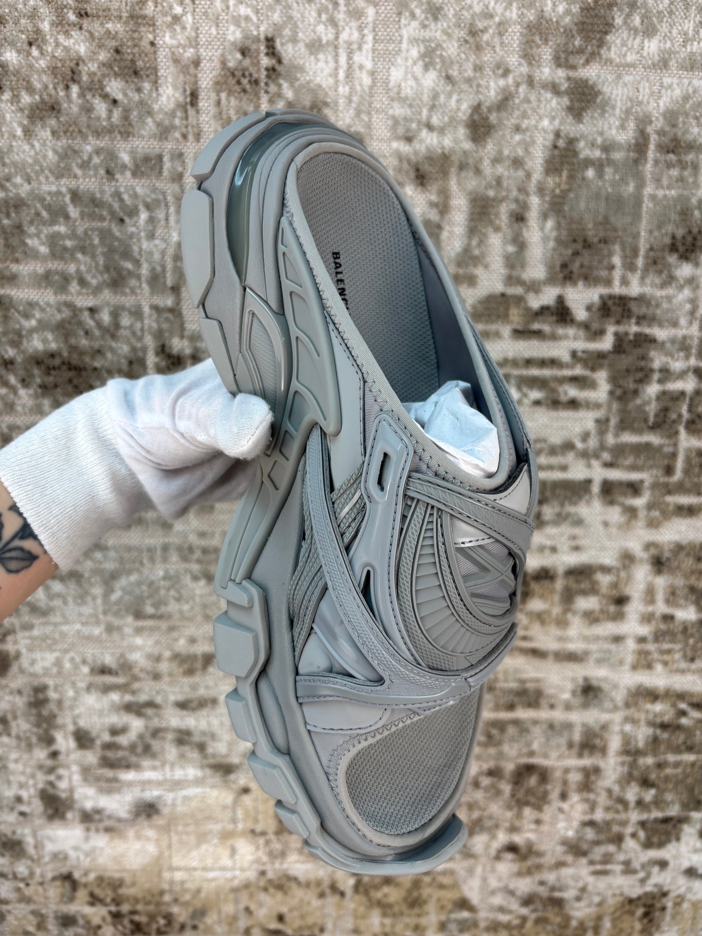 Balenciaga Track Grey Sandal Slides