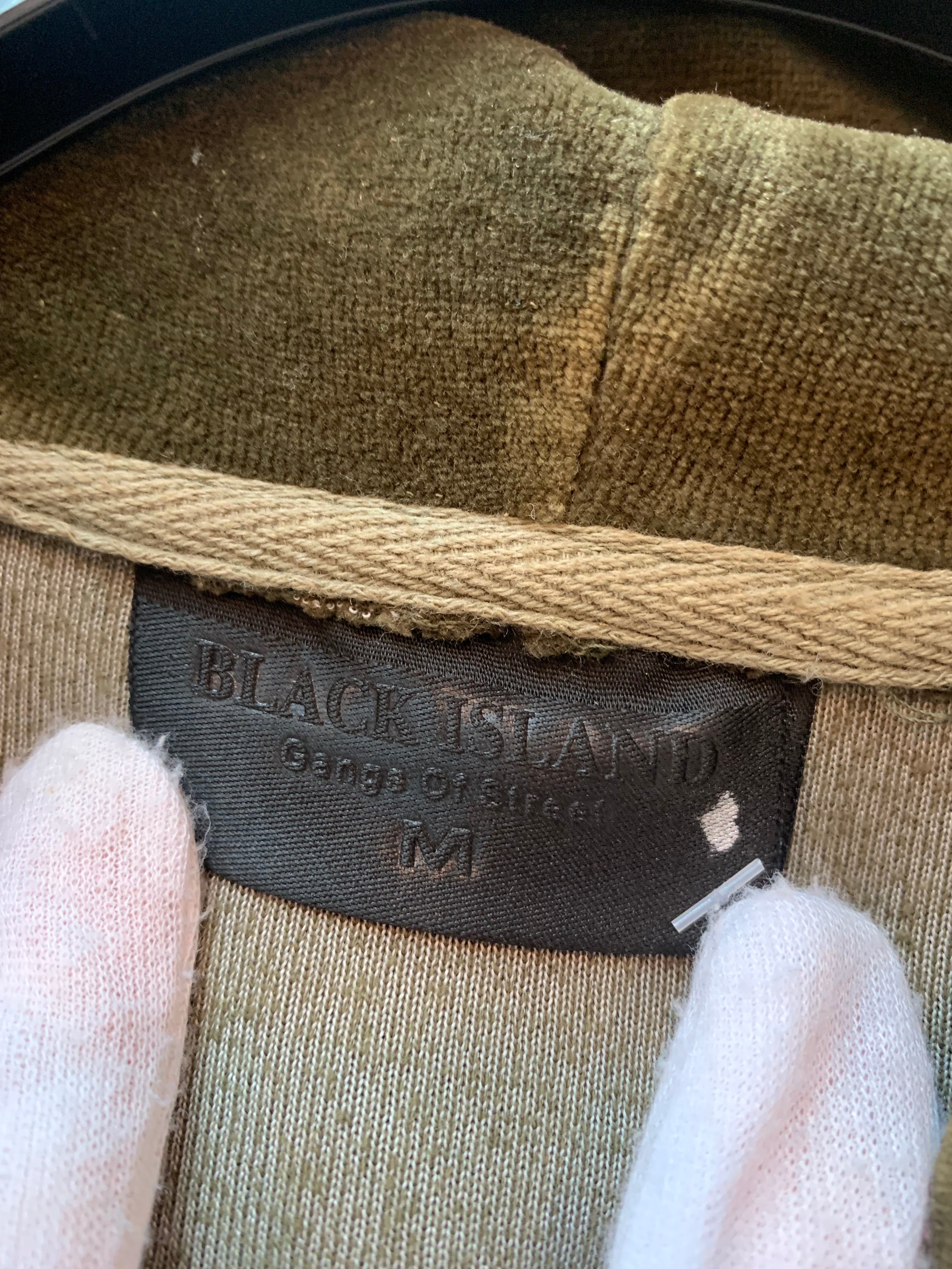 Black Island Longline Velour Zip Hoodie