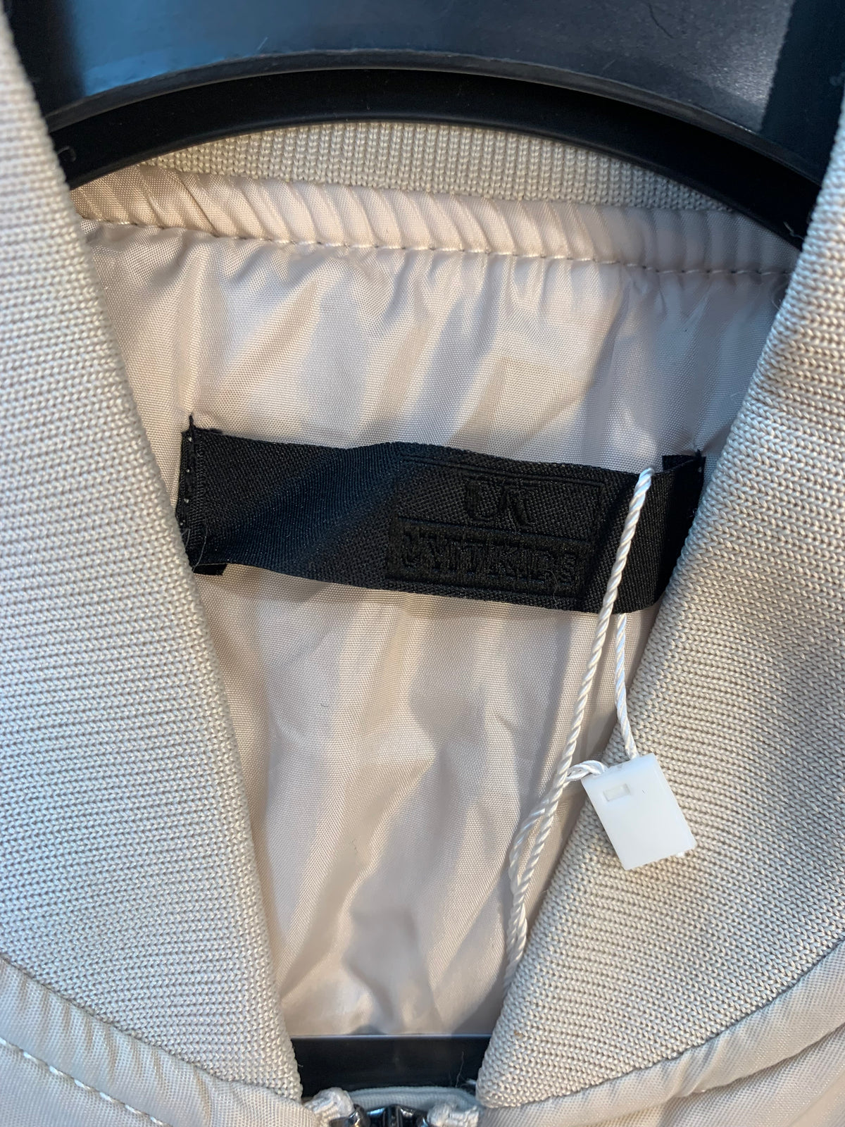 Cream Padded Bomber Jacket