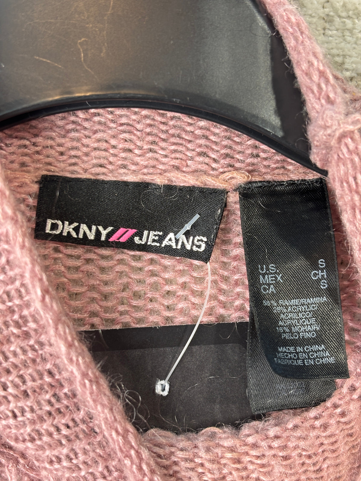 DKNY Jeans Open-Knit Mock Neck Sweater