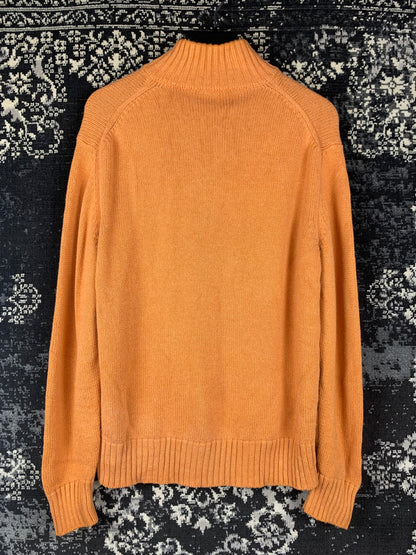 Men's Vintage Orange Marlboro Classics Half Zip Sweater