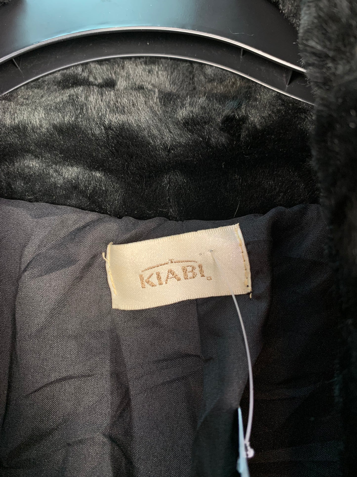 Vintage KIABI Black Faux Fur Long Coat