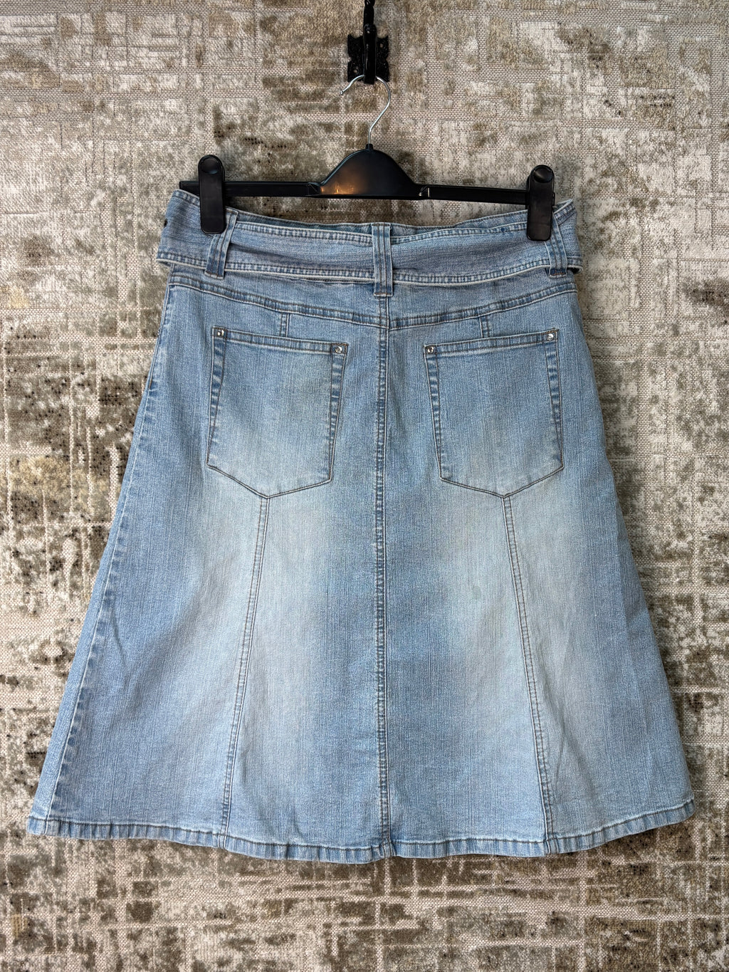 KappAhl Belted A-Line Denim Skirt