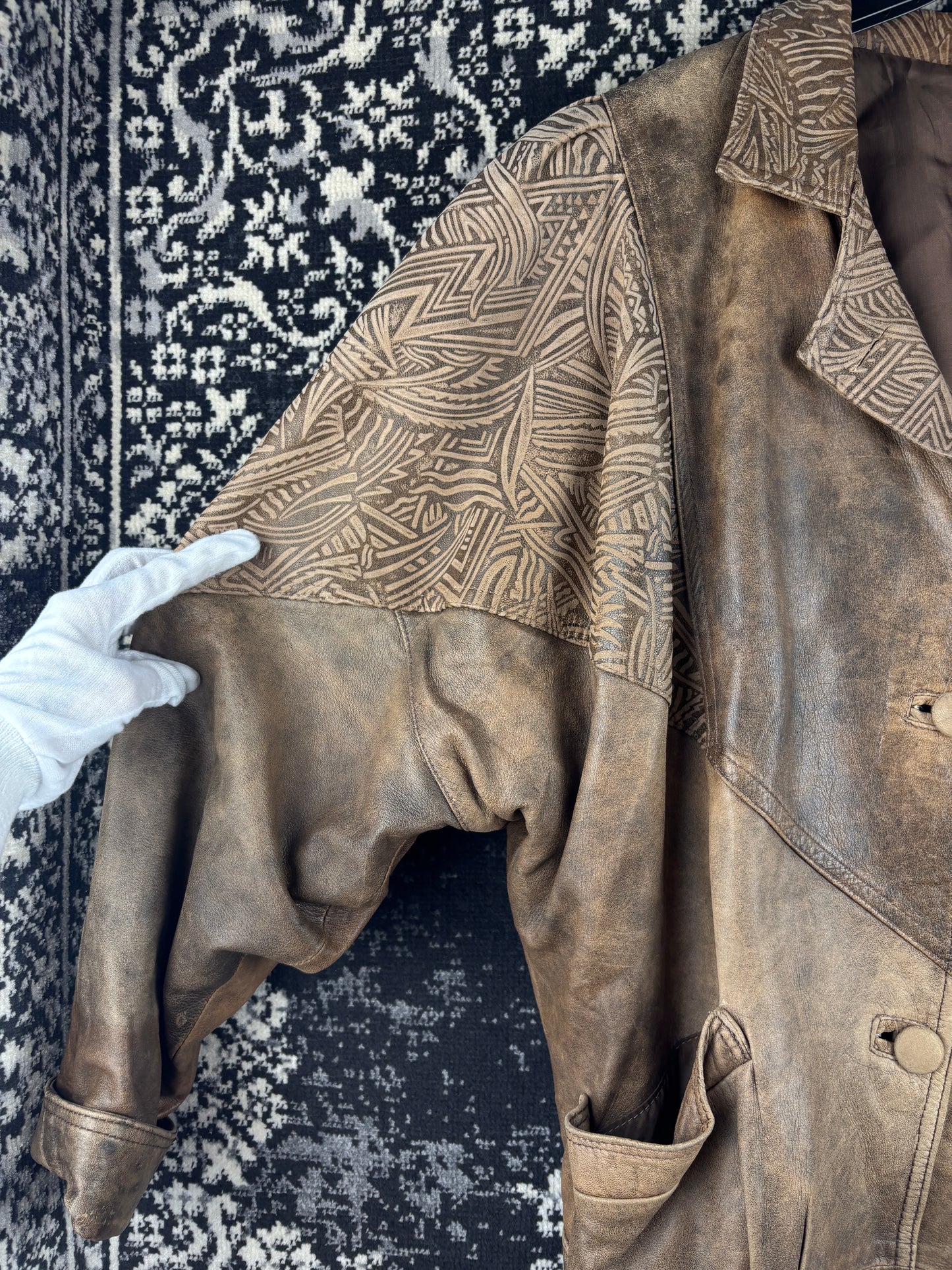 Men’s Vintage Light Brown Genuine Leather Jacket
