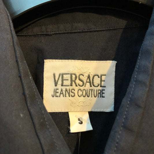 Vintage Versace Jeans Couture Black Button-Up Shirt