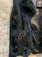 D&A Y2K Fur Panel Cable Knit Jacket