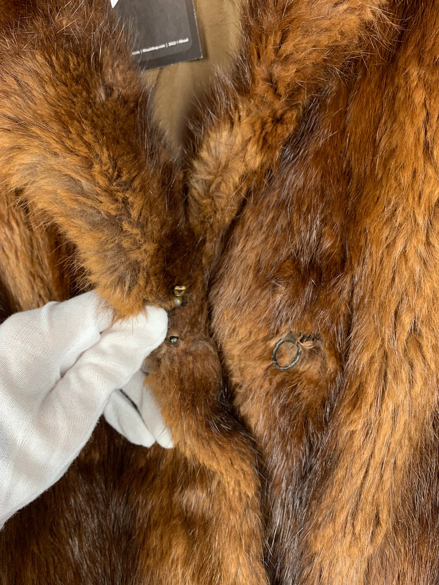 Womens Long Vintage Brown Fur Coat