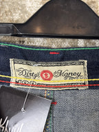 Dirty Money Kush Rasta Embroidered Baggy Jeans