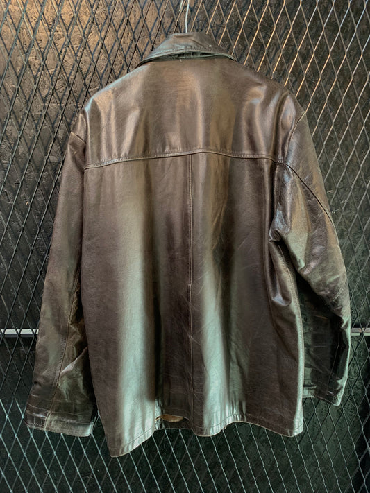 Vintage Woodlands Leather Jacket Men XXL