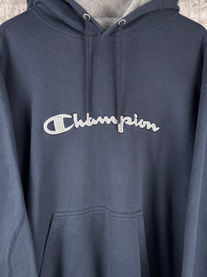 Men's Vintage Champion Dark Blue Hoodie