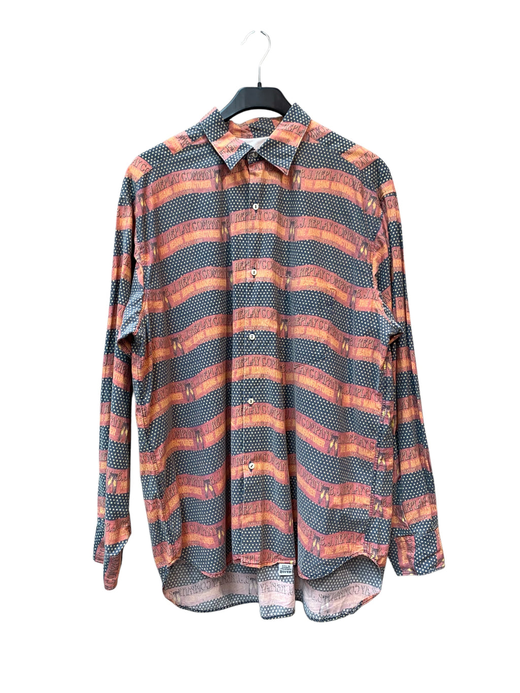 Vintage Replay All-Over Flag Print Shirt