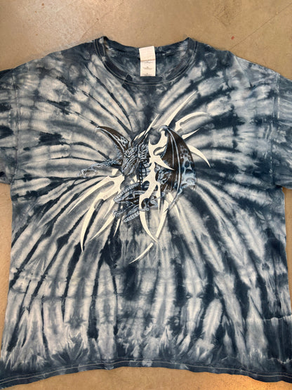Vintage Gildan XL Tie Dye Dragon T-Shirt