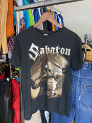 Sabaton Short Sleeve Shirt Big Logo Mens M Cotton 2018 Black