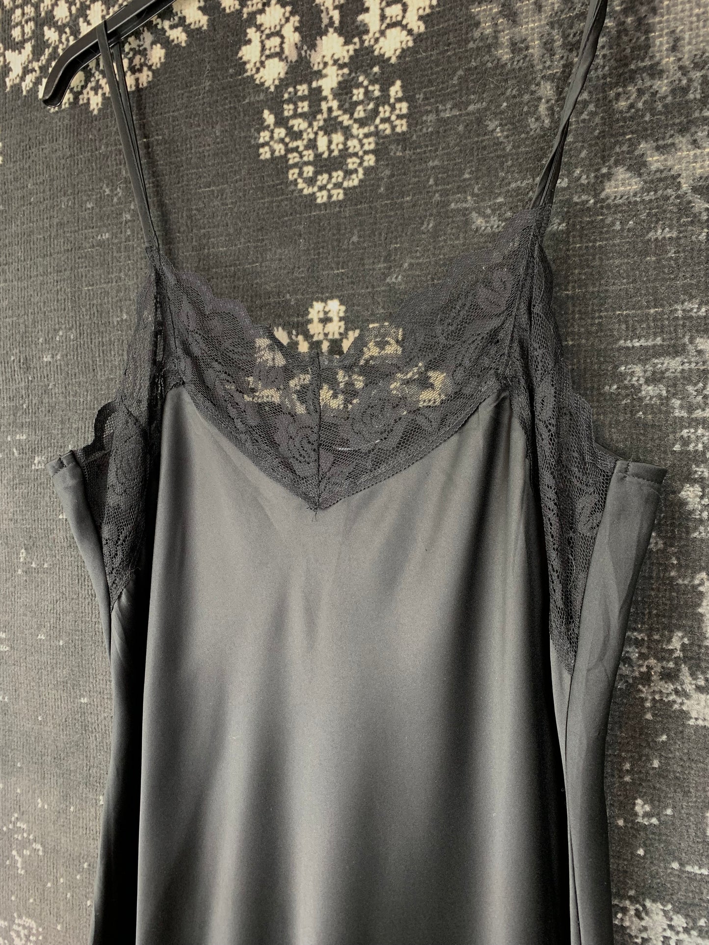 Womens Black Satin Dress