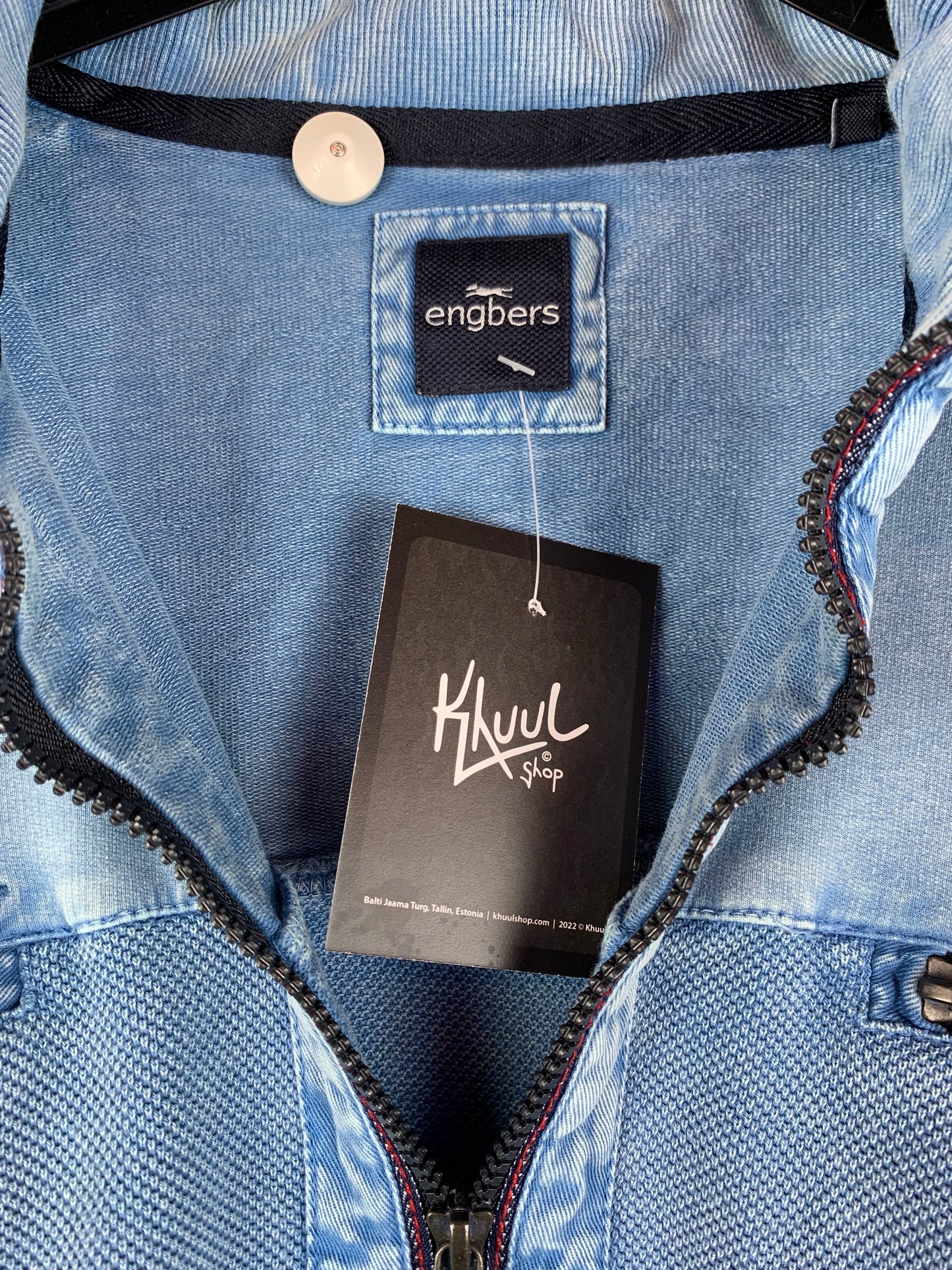 Men’s Vintage Engbers Blue 3XL Longsleeve Polo Jumper