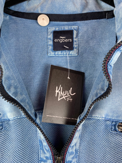 Men’s Vintage Engbers Blue 3XL Longsleeve Polo Jumper