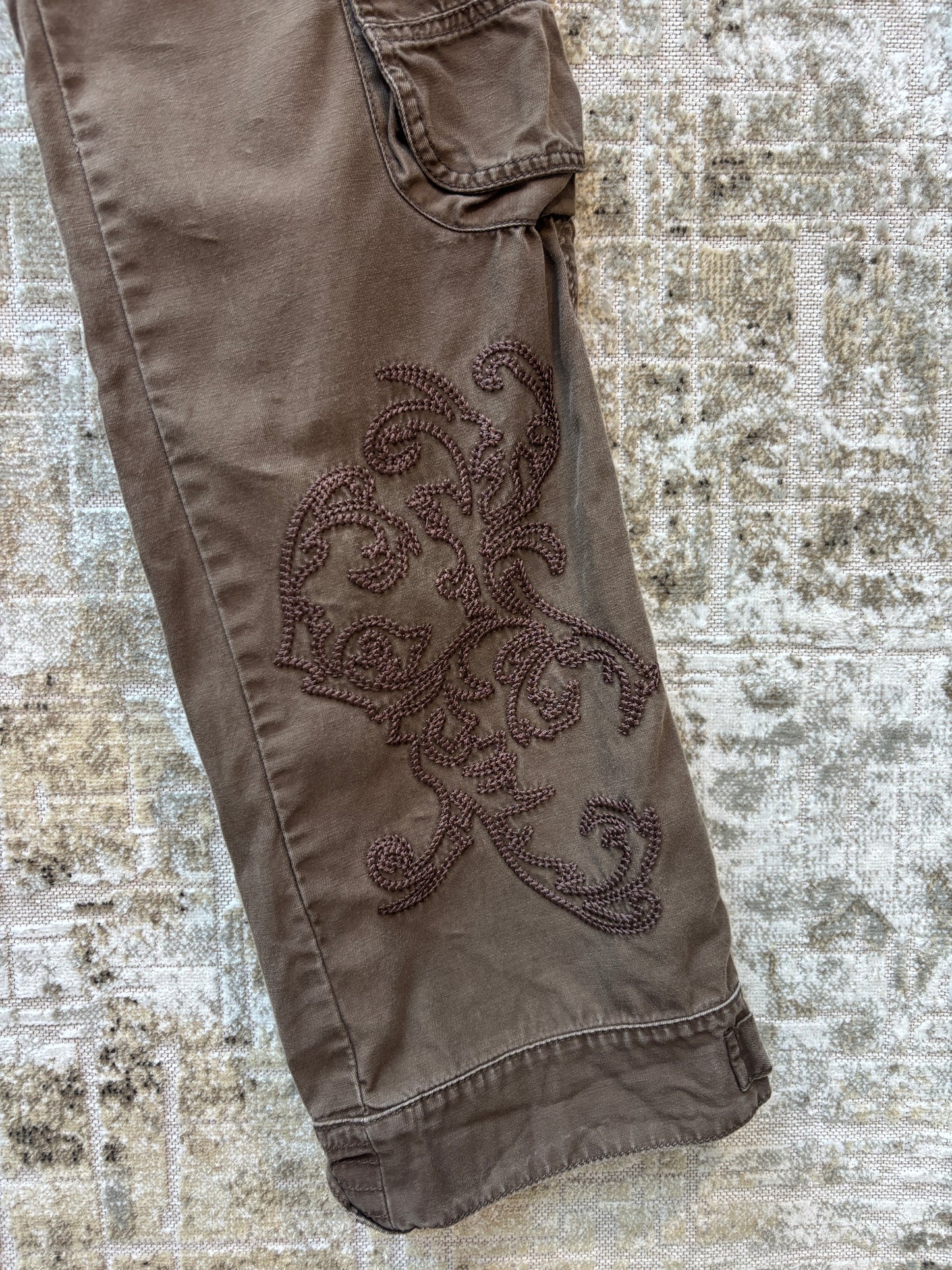 Celio Y2K Embroidered Cargo Pants