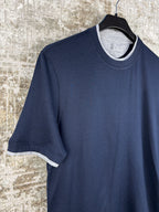 Brunello Cucinelli Men’s Navy Blue T-Shirt