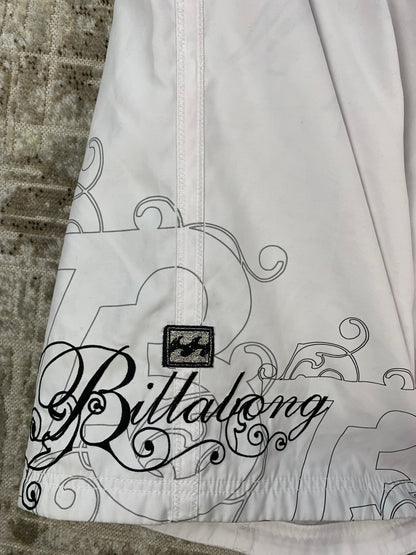 BillaBong White Red and Black Design Shorts