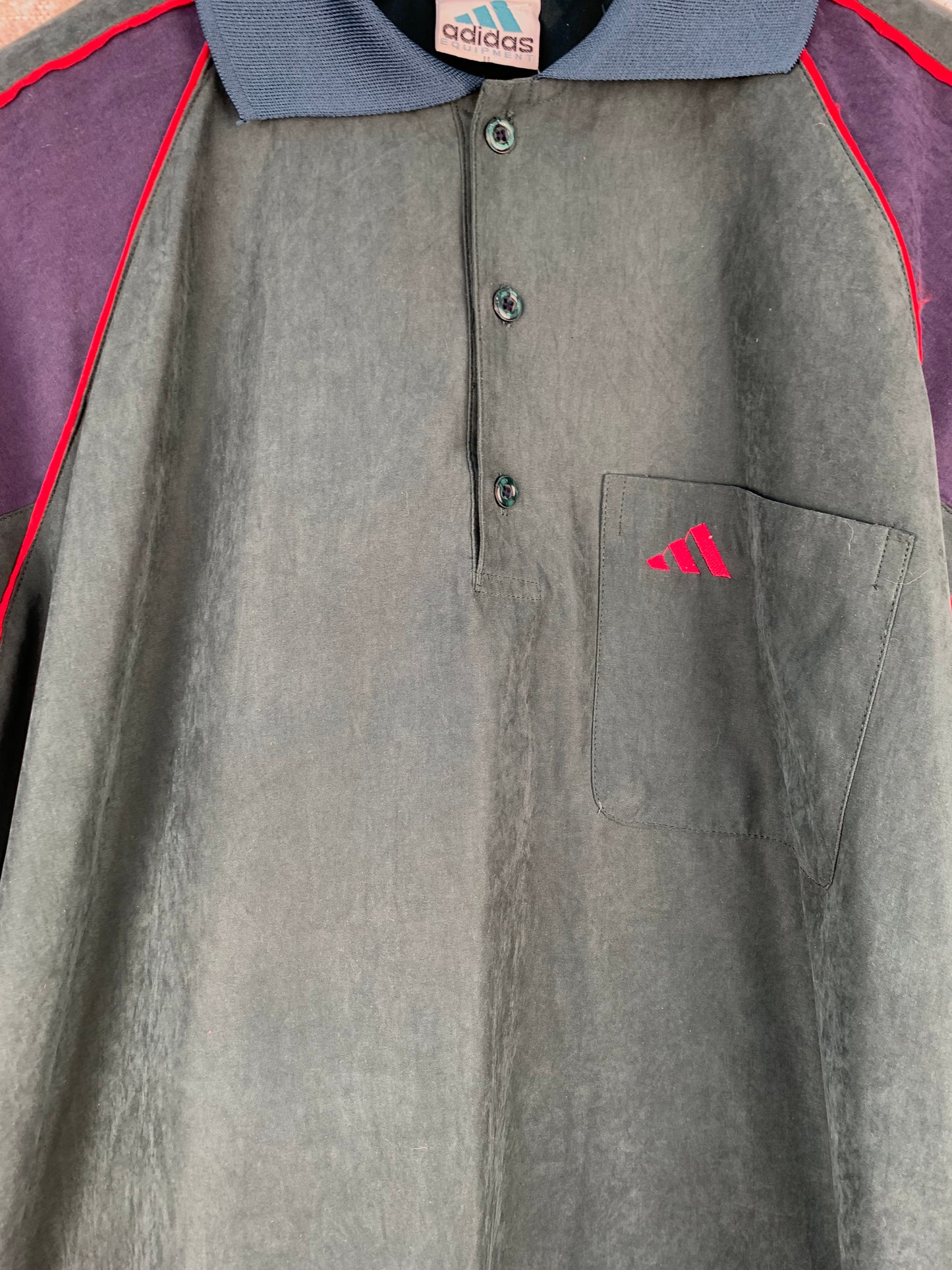 Mens Vintage Adidas Equipment Button Up Shirt