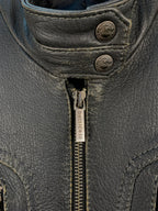 Botticelli Womens Black Leather Jacket