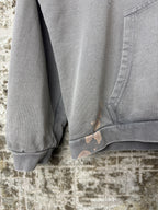 Rhinestone Spider Web Washed Grey Hoodie
