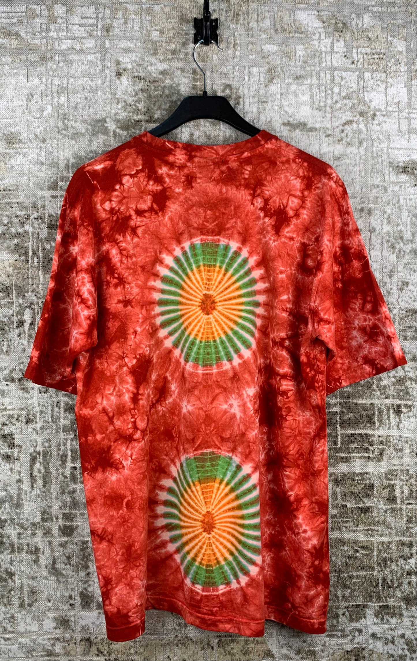 Mens Y2K Bon Jovi Tiger Graphic Tie Dye T Shirt