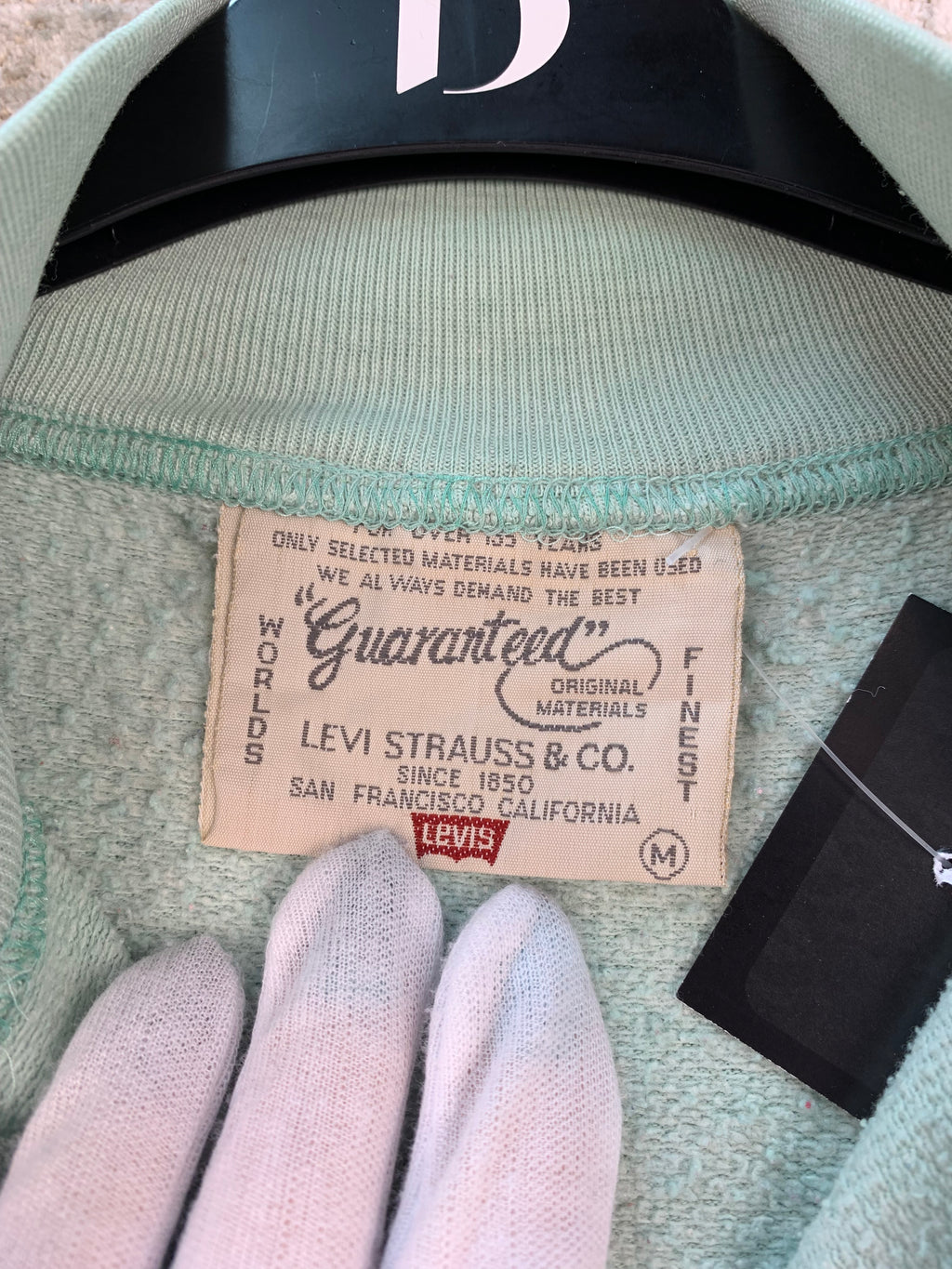 LEVIS Teal Quarter Zip Sweatshirt
