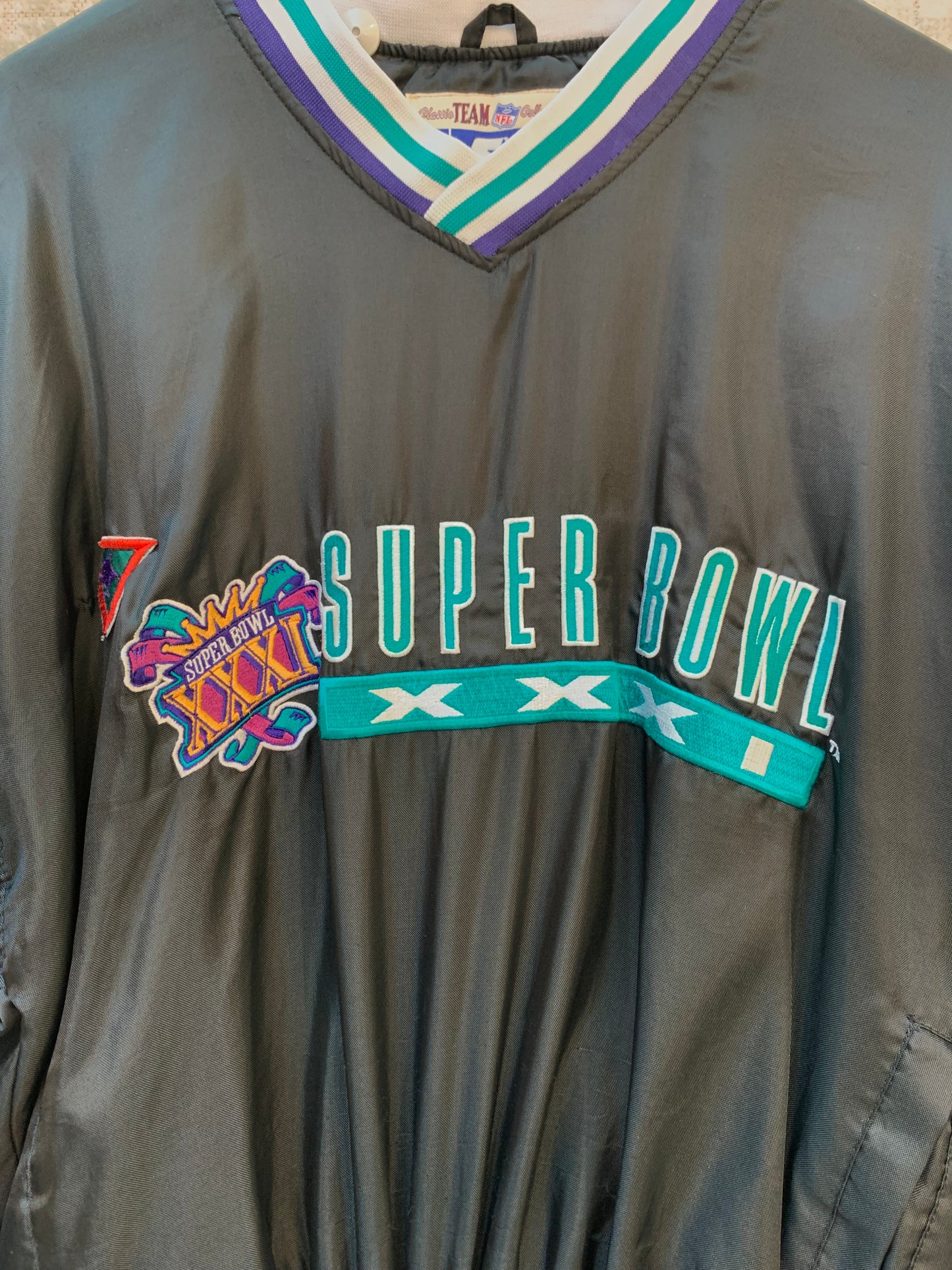 Mens Vintage Starter Super Bowl XXVI Pullover Jacket