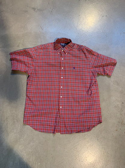 Polo by Ralph Lauren Red Plaid Short Sleeve Button-Up Shirt