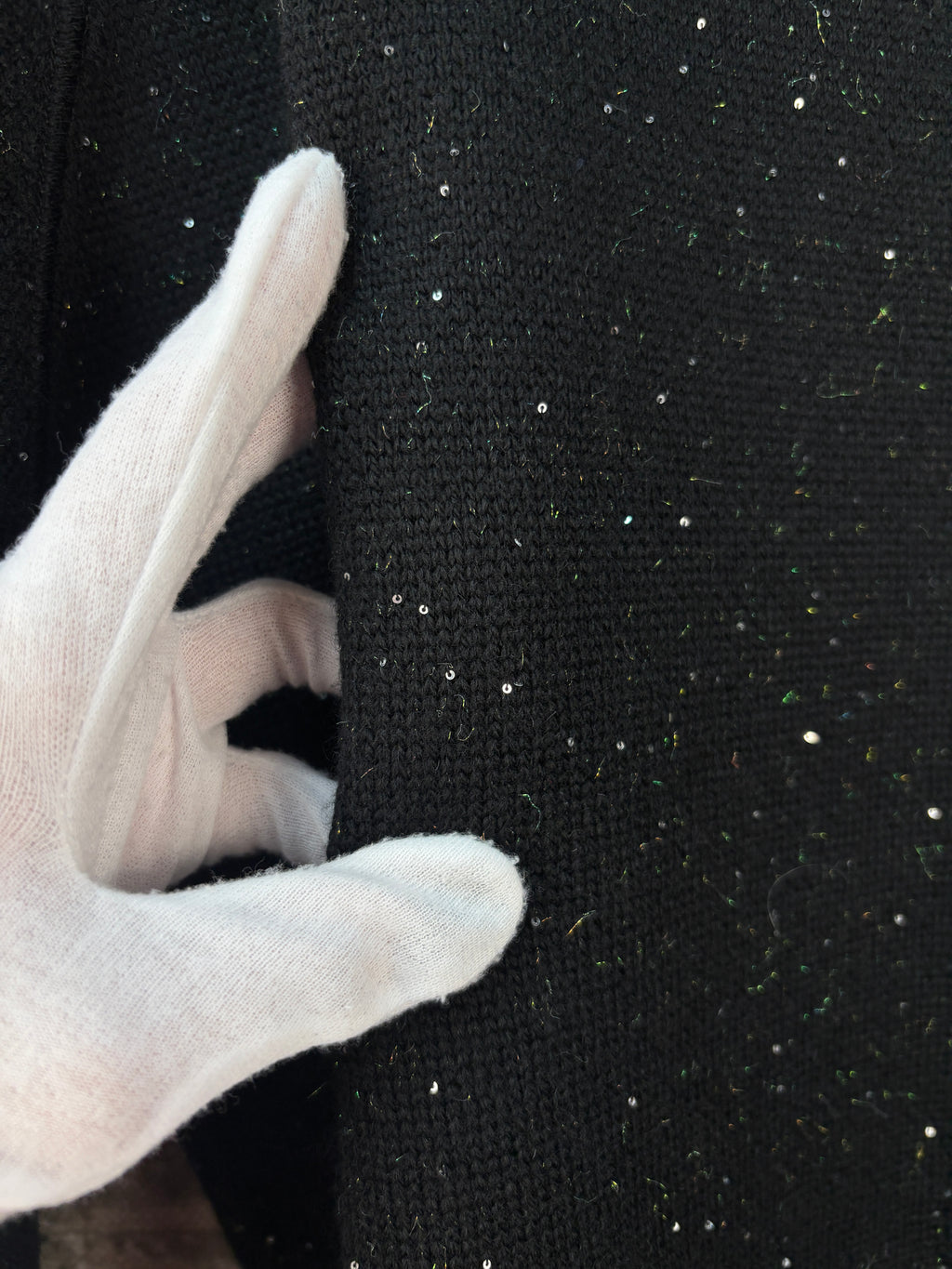 Salvatore Ferragamo Men's Black Speckle Knit Jumper