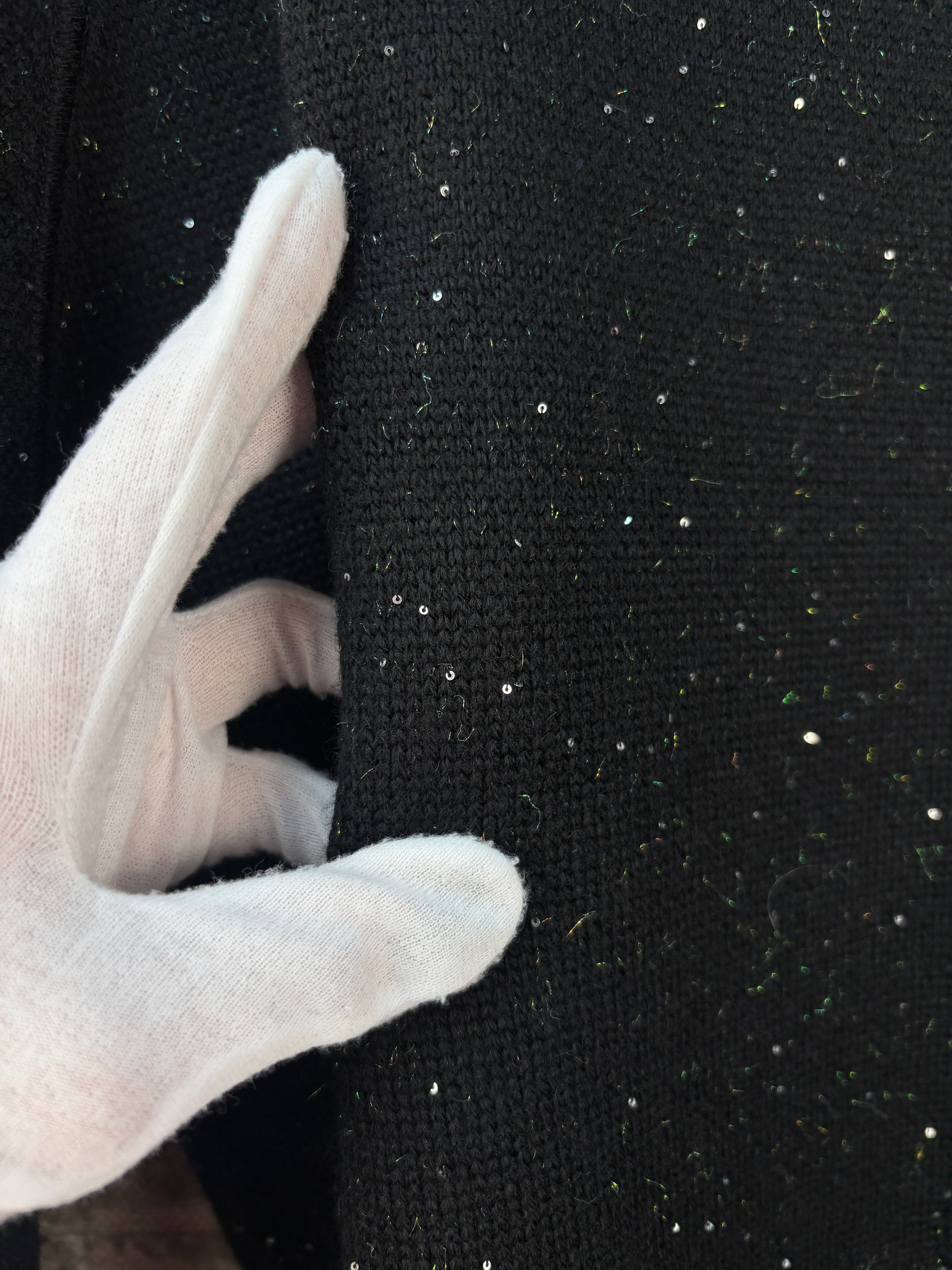 Salvatore Ferragamo Men's Black Speckle Knit Jumper