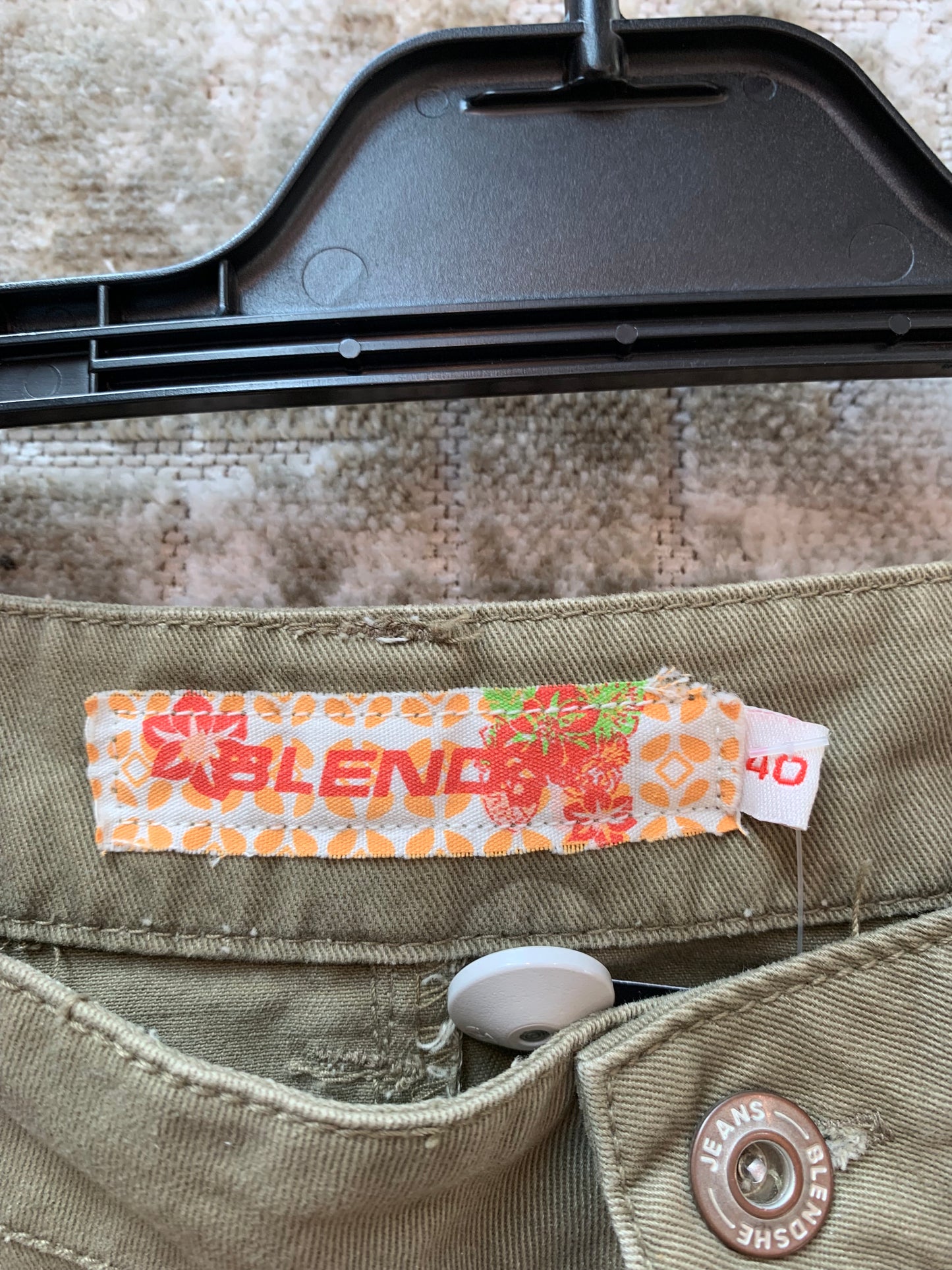 Blend She Y2K Khaki Denim Mini Skirt