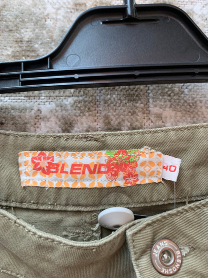 Blend She Y2K Khaki Denim Mini Skirt