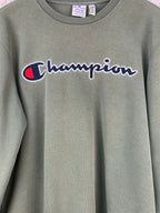 Men's Vintage Champion Khaki Green Sweatshirt