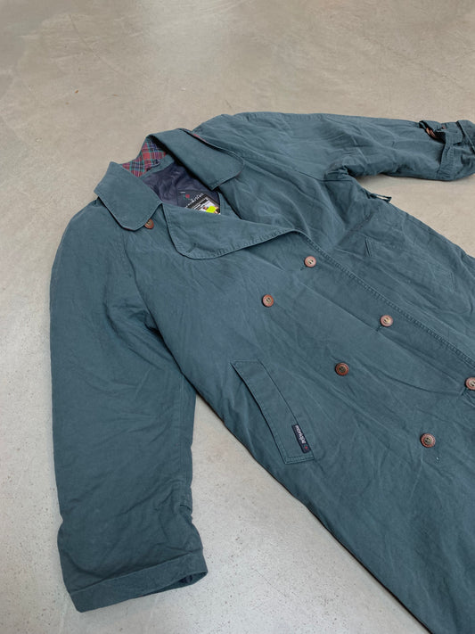 Vintage Monique Green Trench Coat