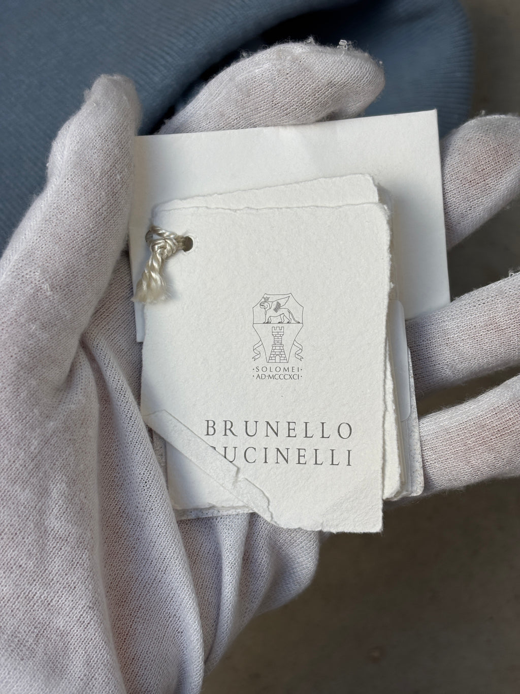 Brunello Cucinelli Cashmere Light Blue Knit Beanie