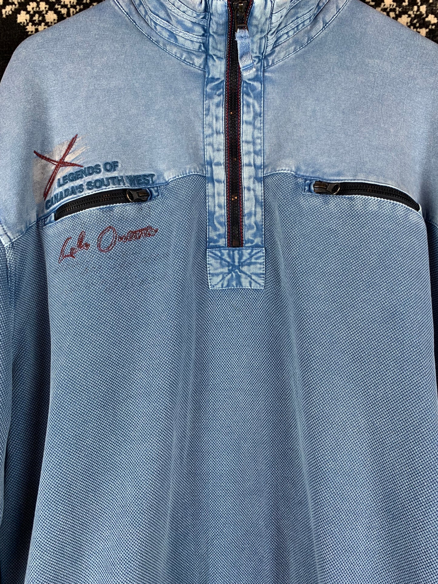 Men’s Vintage Engbers Blue 3XL Longsleeve Polo Jumper